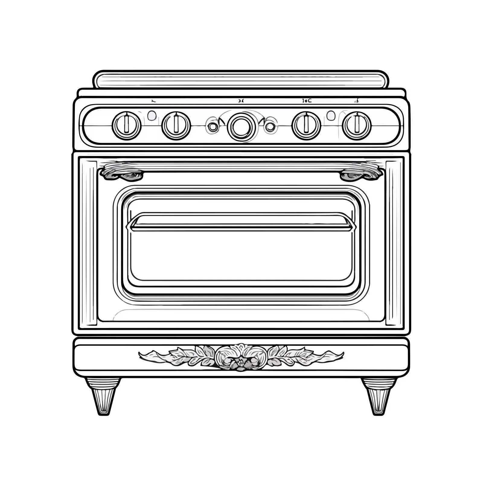 Applique Oven Embroidery Vector Design — free download from Dotvec