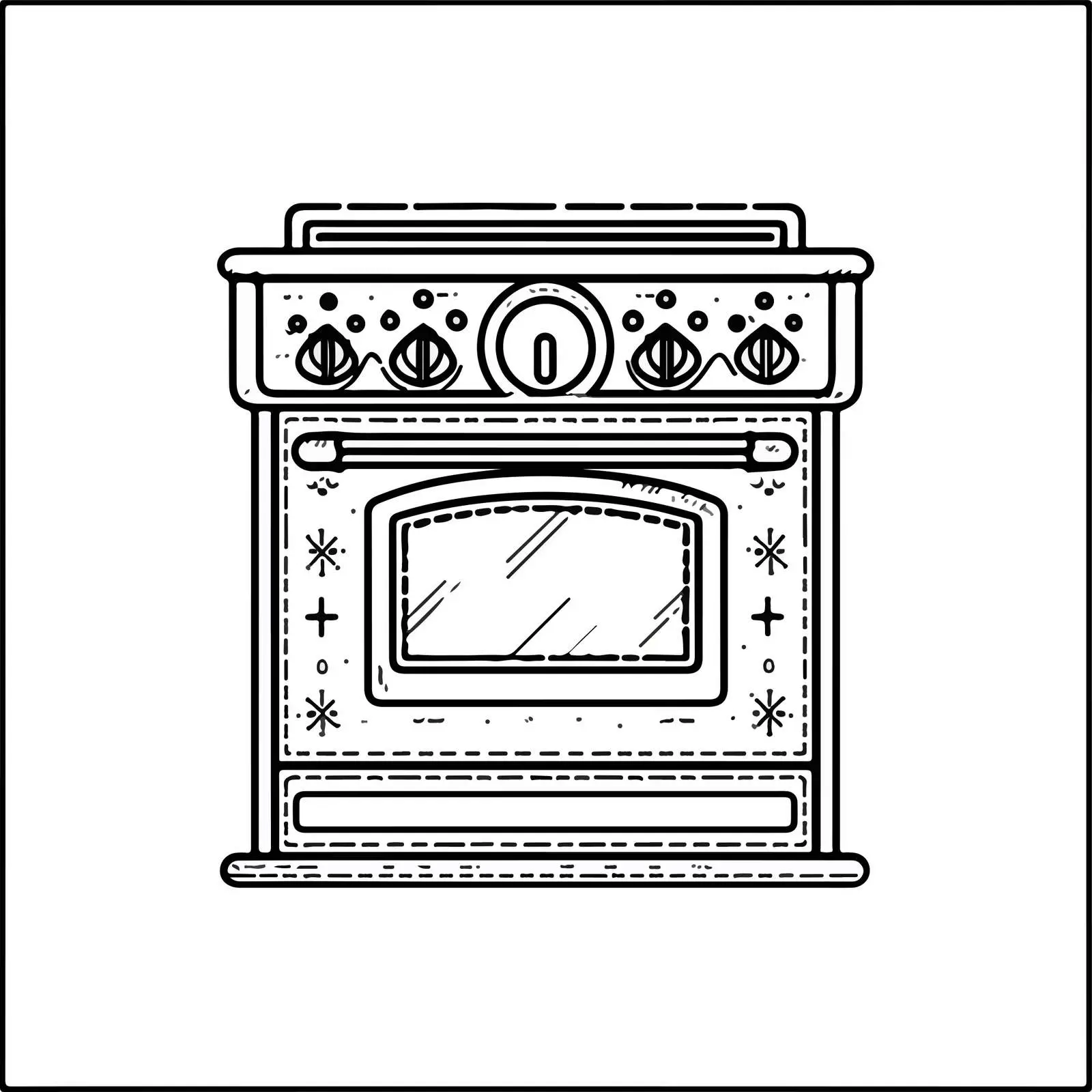 Applique Oven Embroidery Vector Design — free download from Dotvec