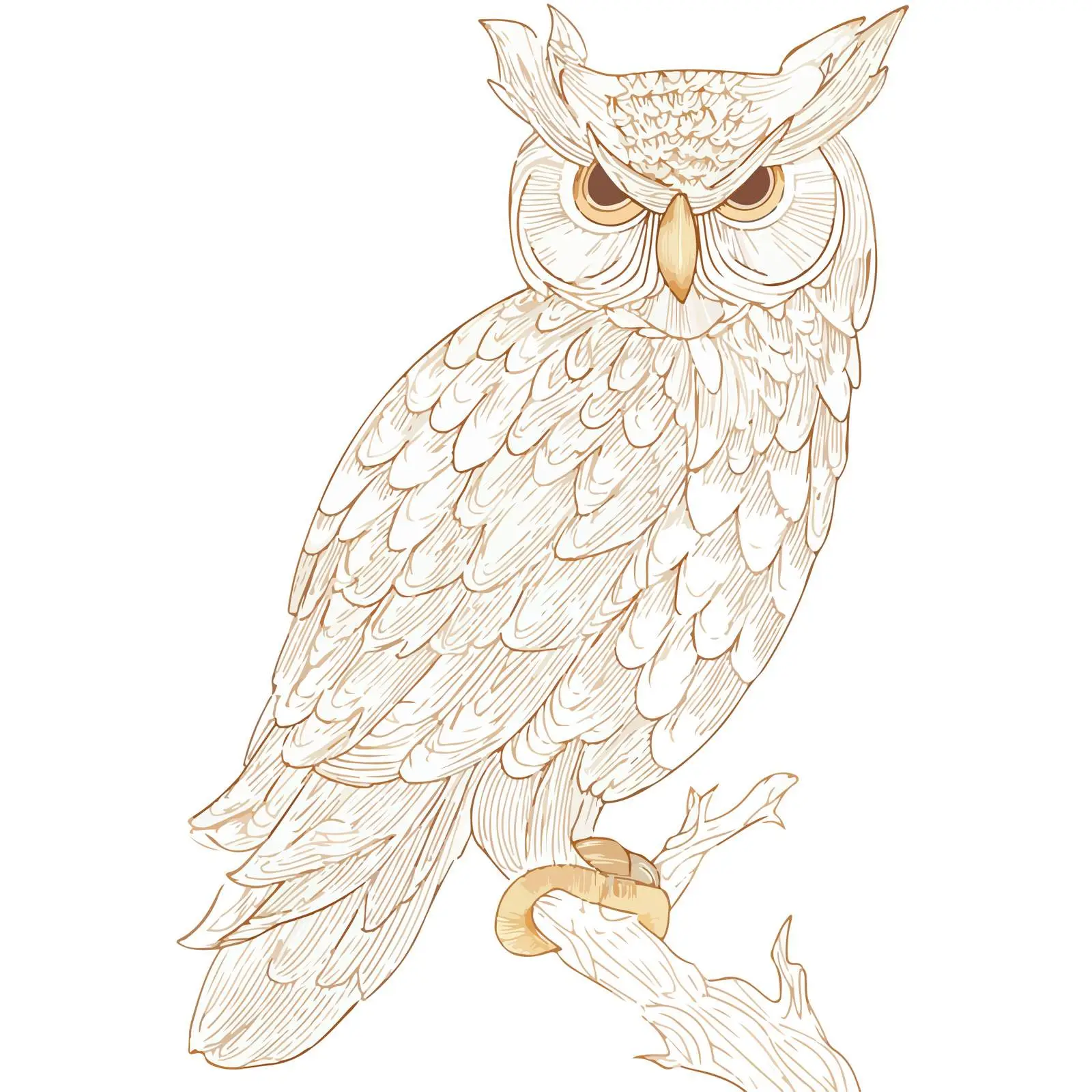 Owl Applique Embroidery Line Art — free download from Dotvec