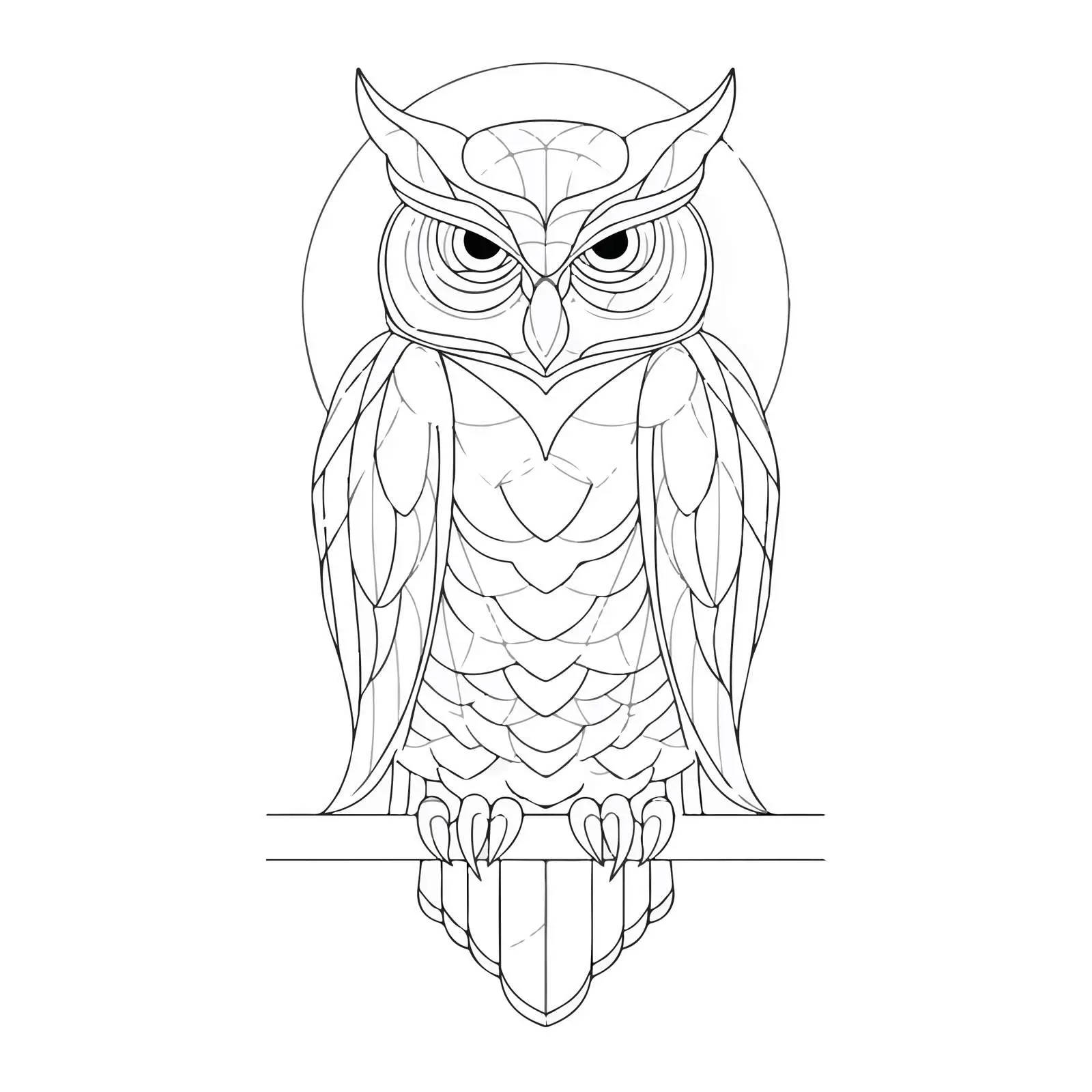 Embroidery Owl Line Art Applique Style — free download from Dotvec