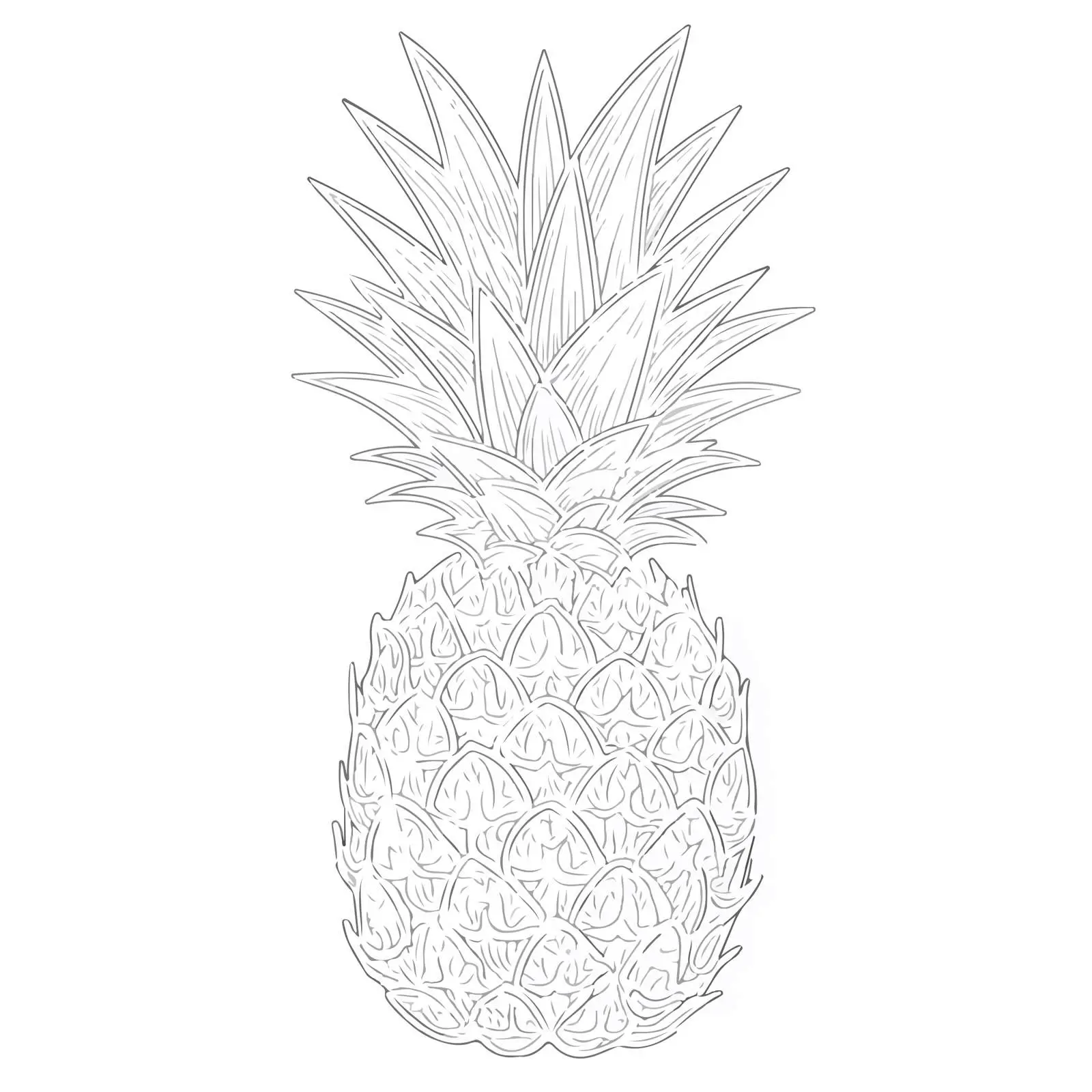Pineapple Applique Line Art Vector Embroidery — free download from Dotvec