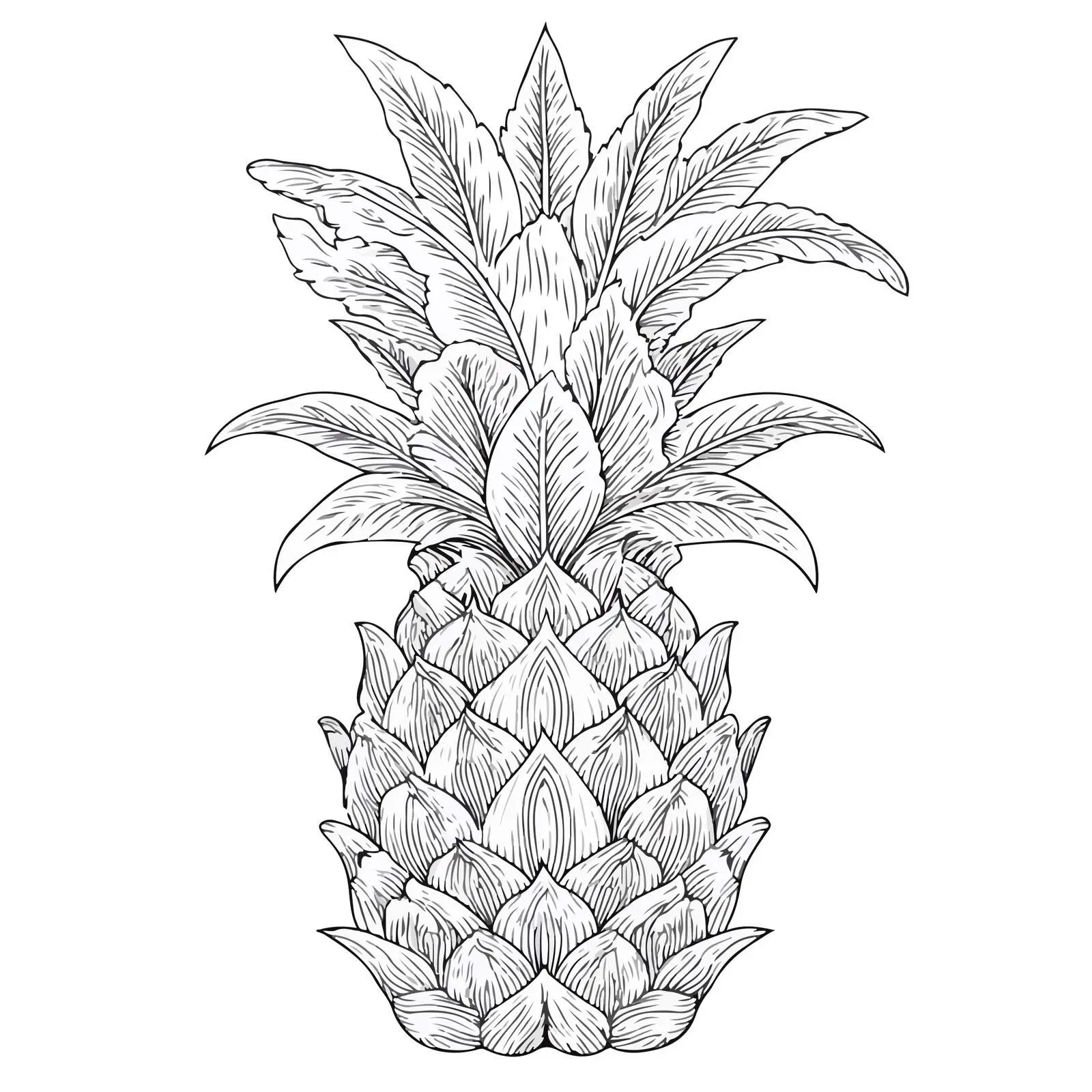 Pineapple Applique Embroidery Vector Art — free download from Dotvec