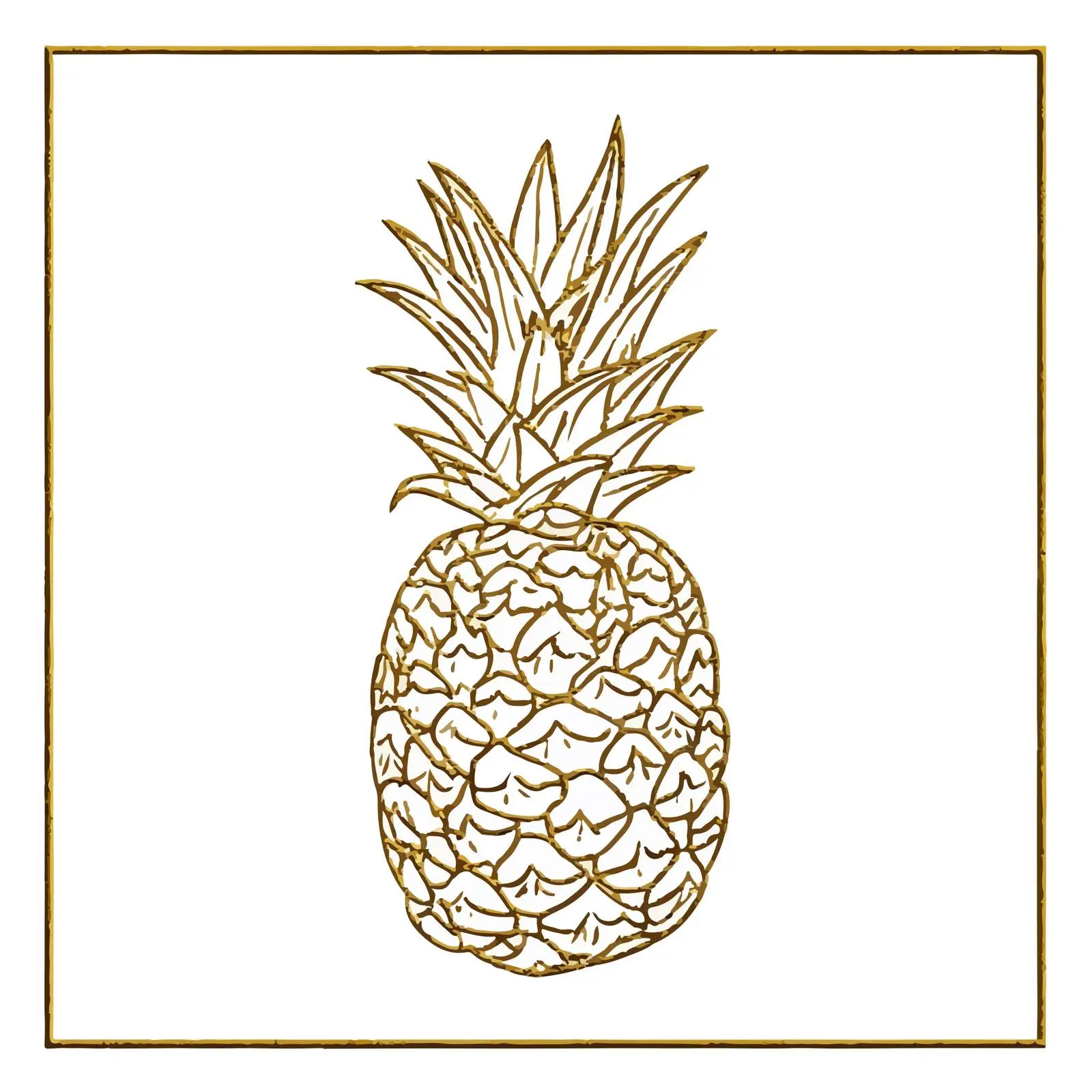 Pineapple Applique Embroidery Vector Art — free download from Dotvec