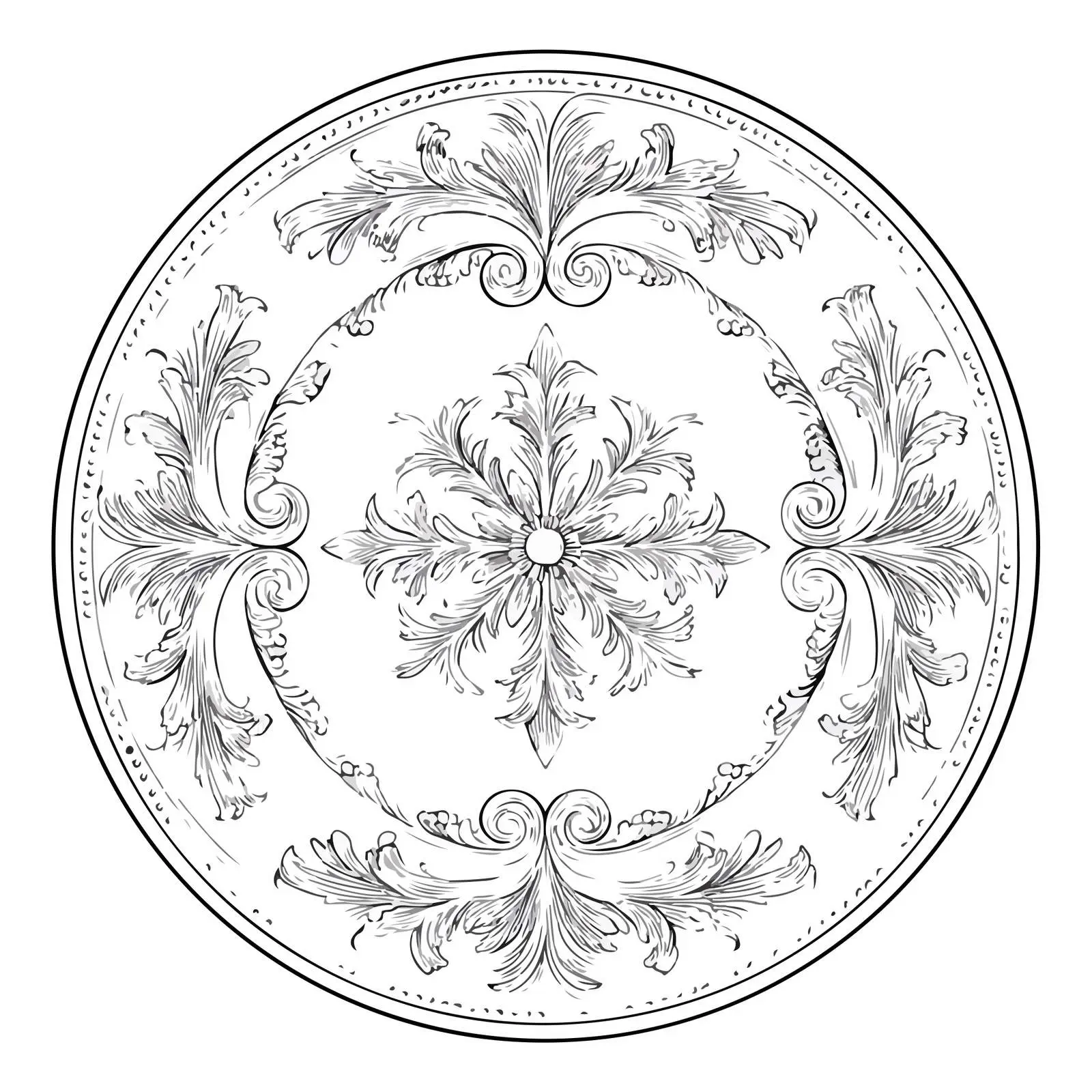 Applique Plate Embroidery Vector Design — free download from Dotvec