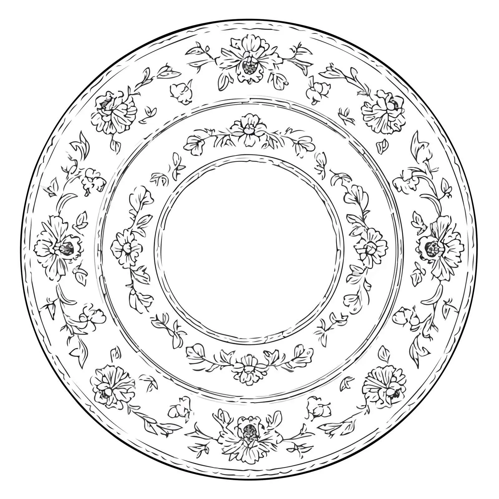Embroidery Applique Plate Vector Design — free download from Dotvec