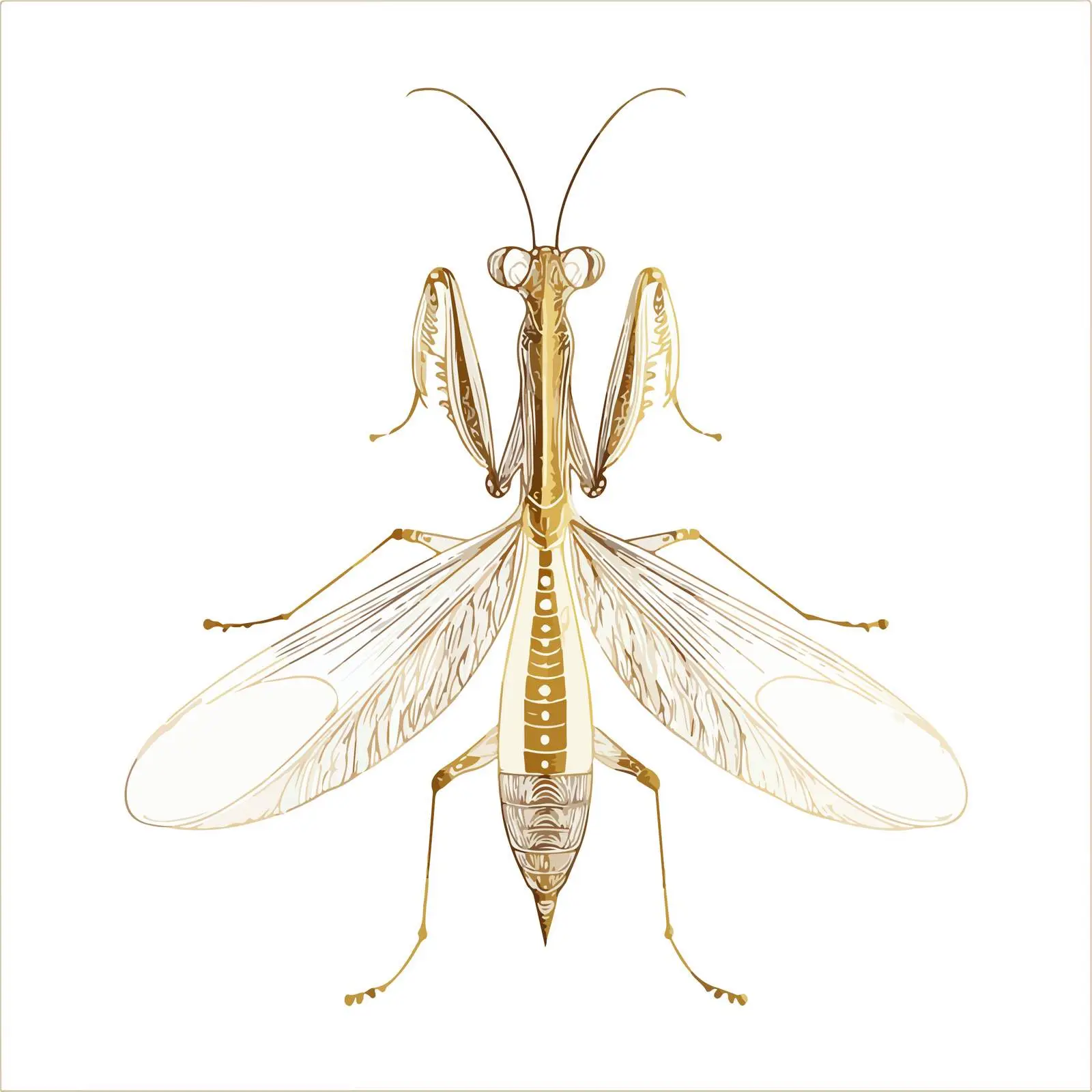 Praying Mantis Applique Embroidery Design — free download from Dotvec