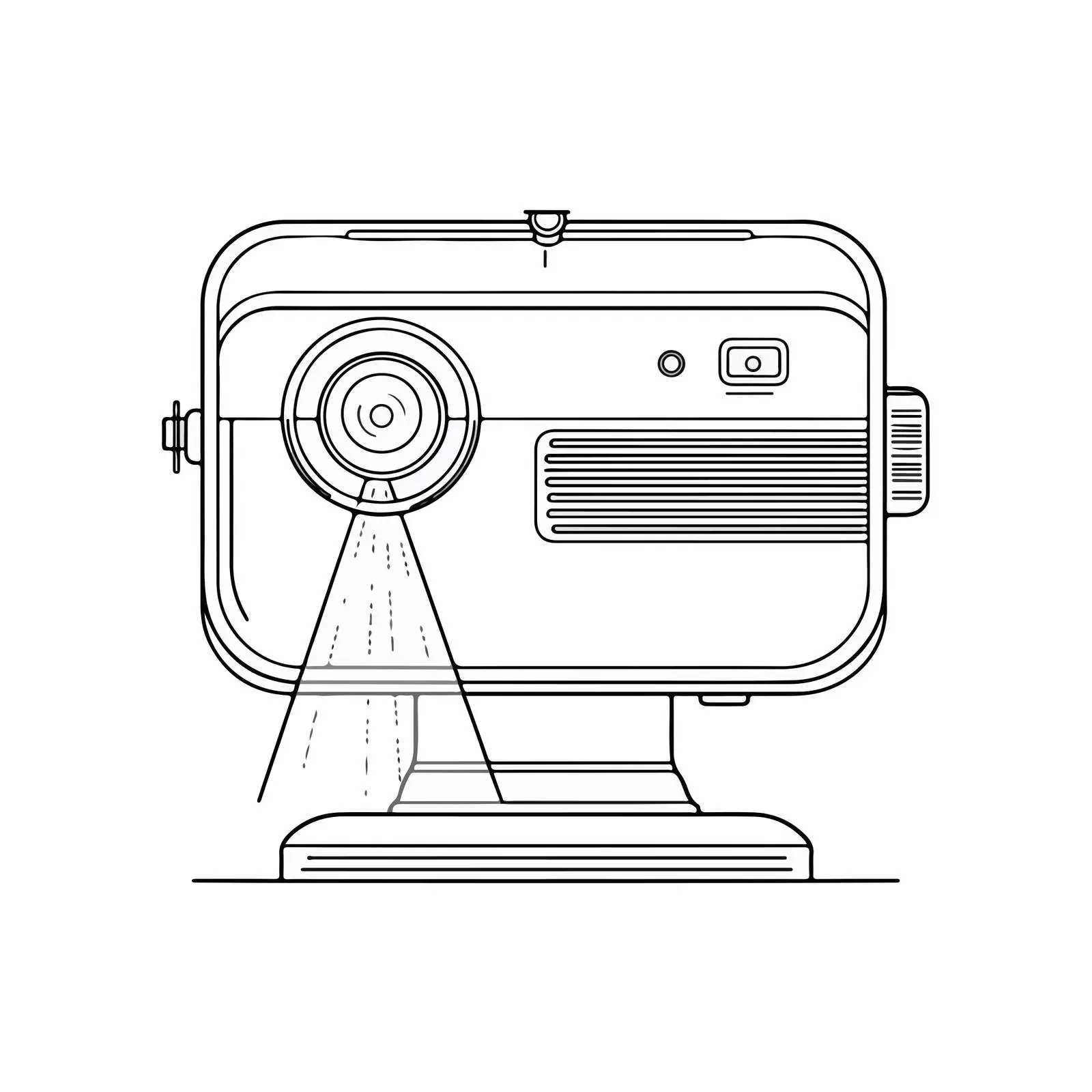 Embroidery Projector Line Art Vector Design — free download from Dotvec