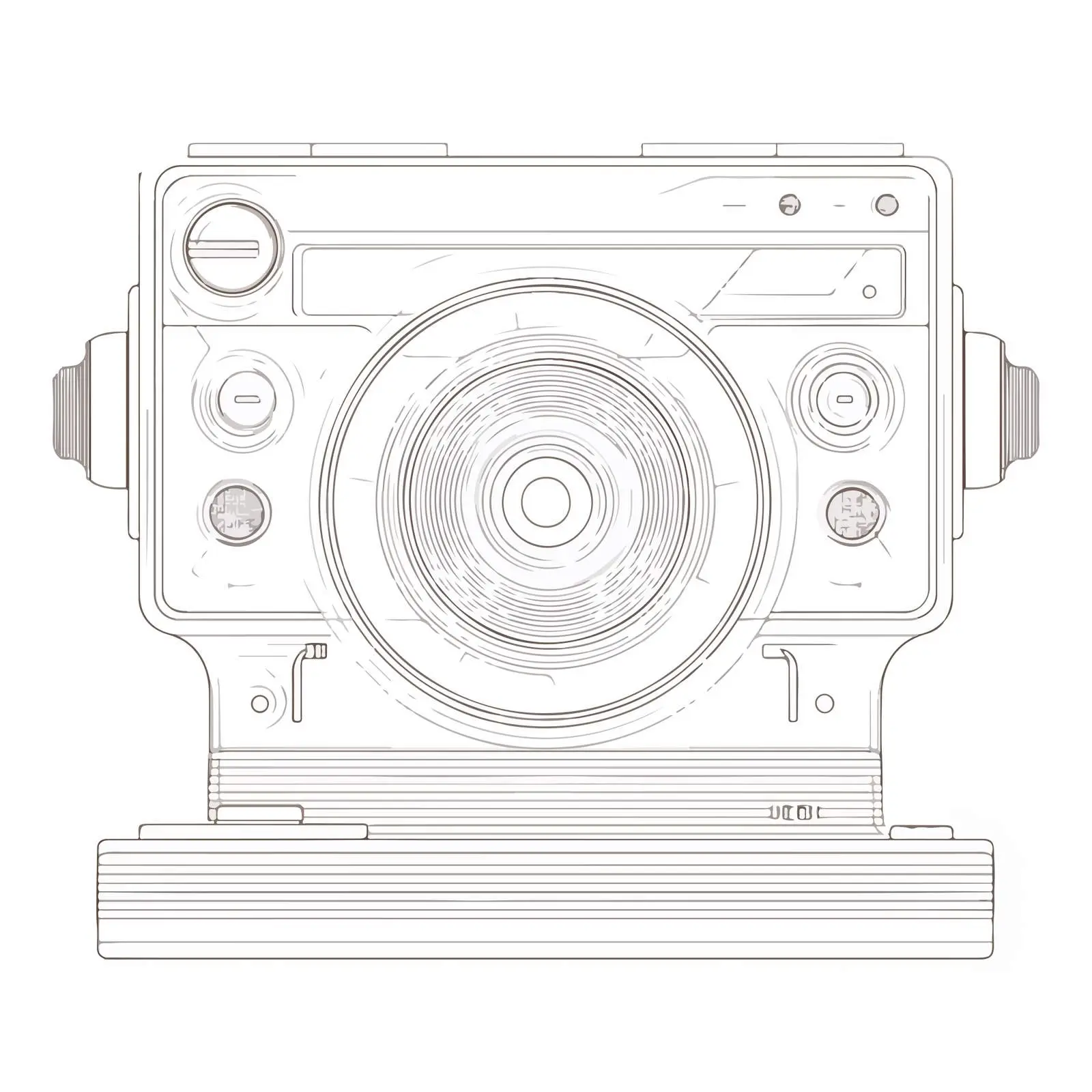 Projector Applique Line Art Vector Illustration — free download from Dotvec