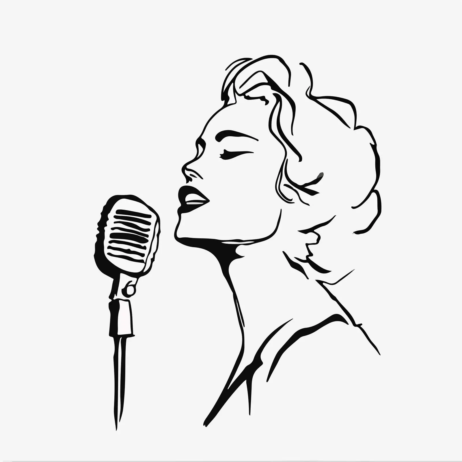 Applique Singer Line Art Embroidery Vector — free download from Dotvec