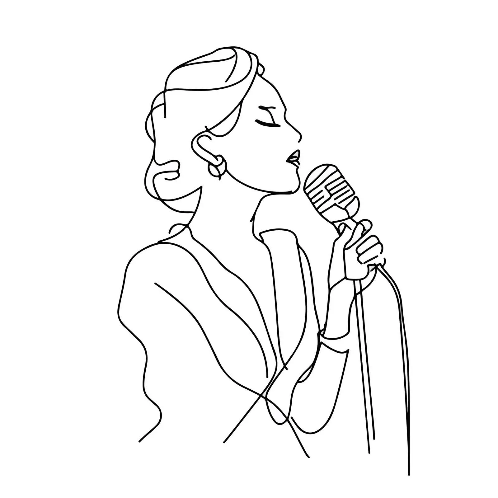 Applique Singer Line Art Embroidery Vector — free download from Dotvec