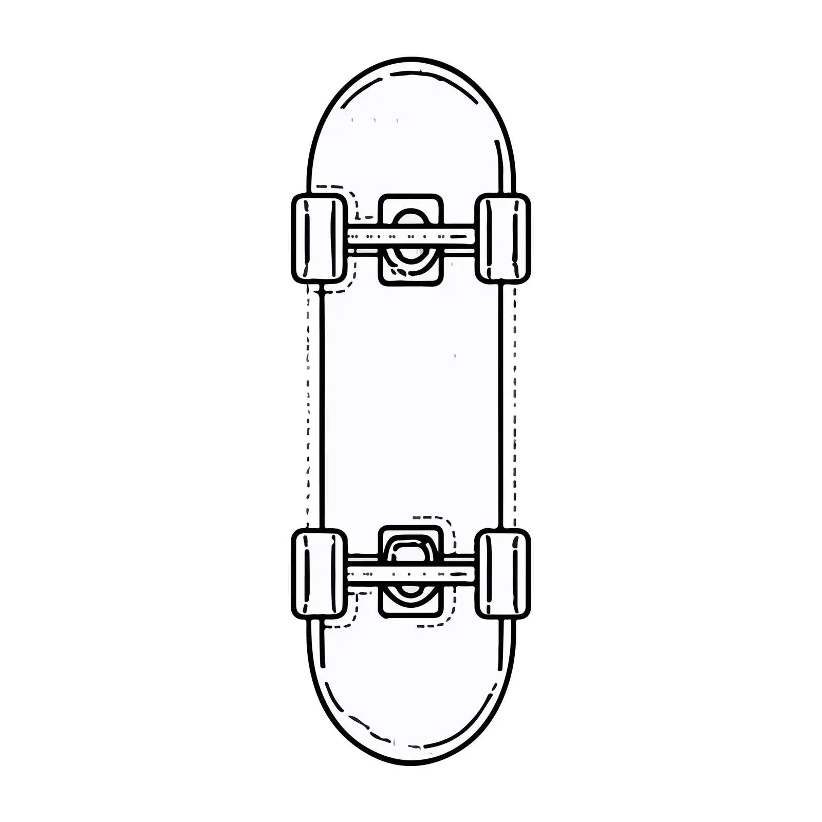 Skateboard Applique Embroidery Line Art Vector — free download from Dotvec
