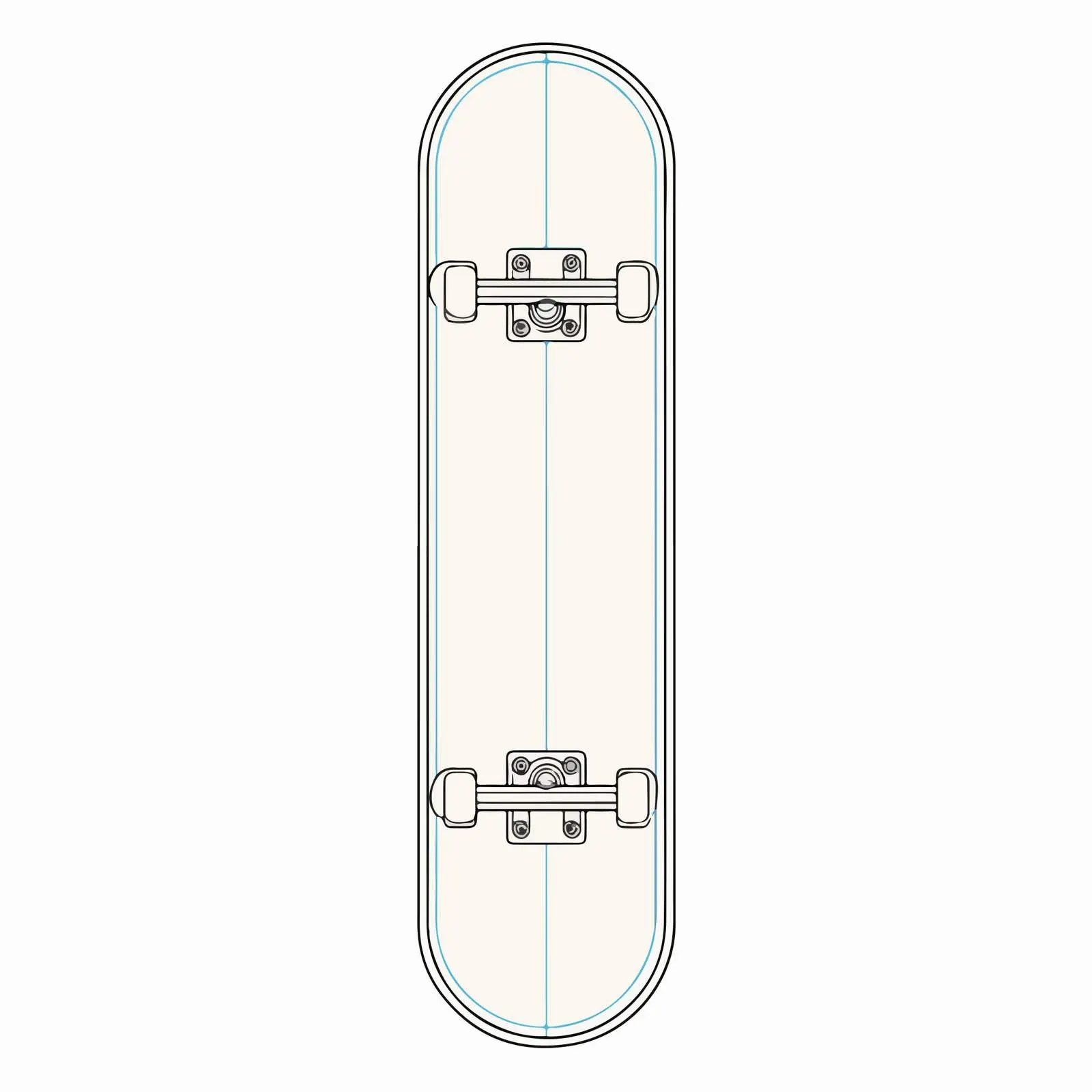 Skateboard Applique Line Art Vector Design — free download from Dotvec