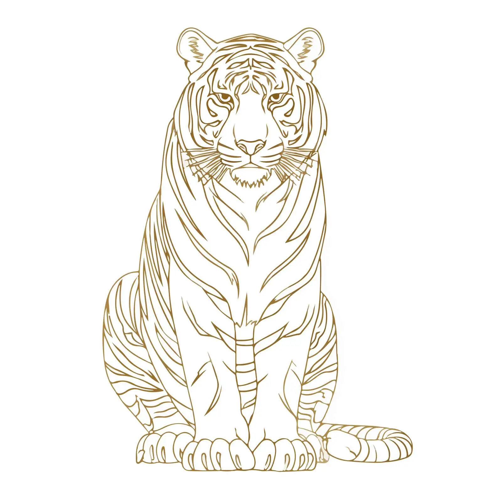 Tiger Embroidery Appliqué Art — free download from Dotvec