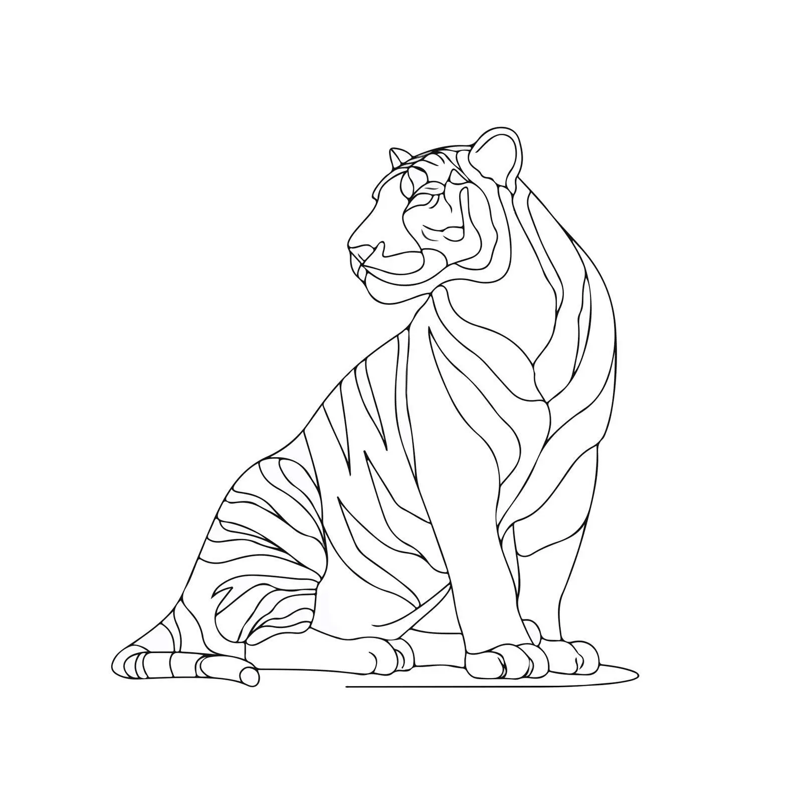 Tiger Applique Embroidery Line Art — free download from Dotvec