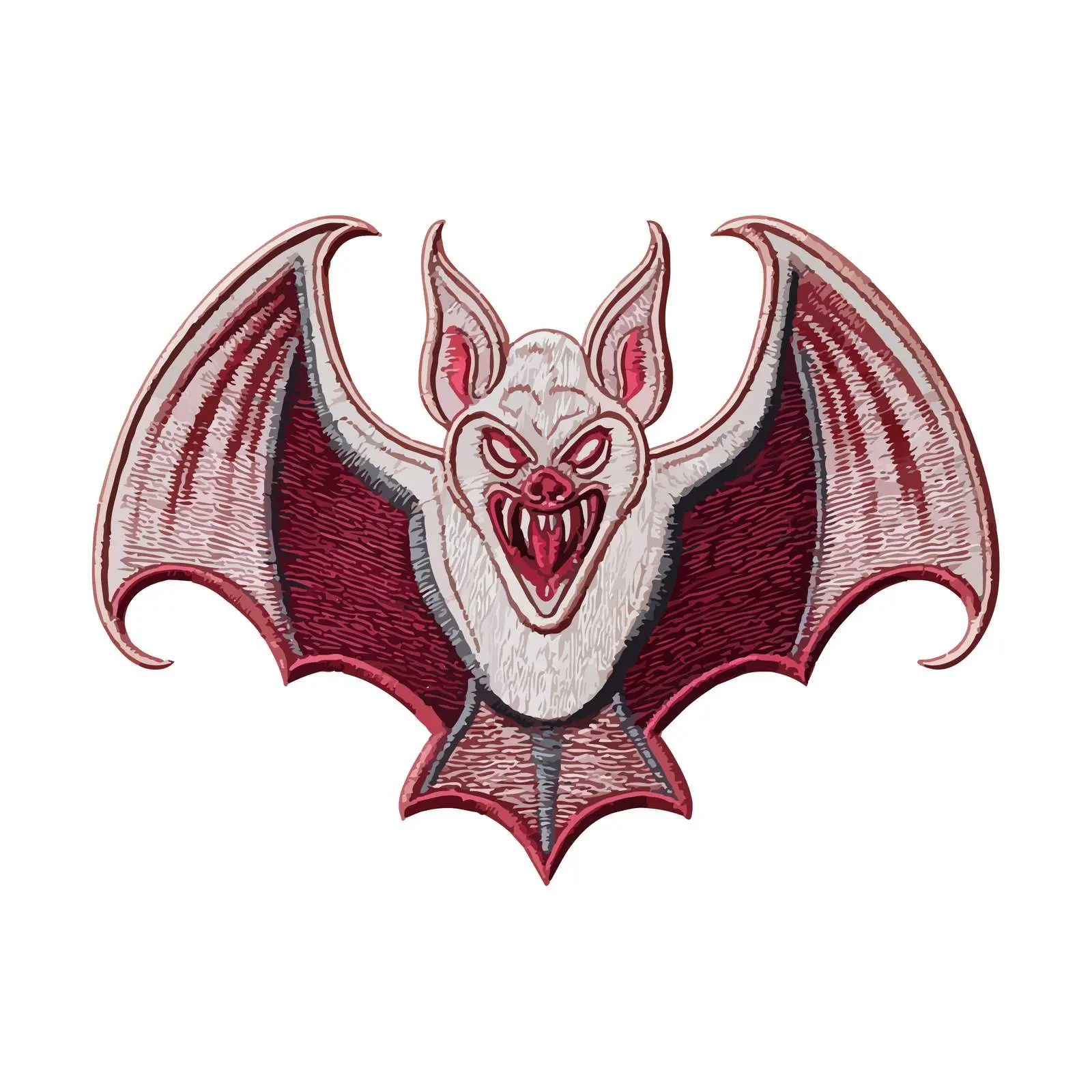 Vampire Applique Line Art Vector Embroidery — free download from Dotvec