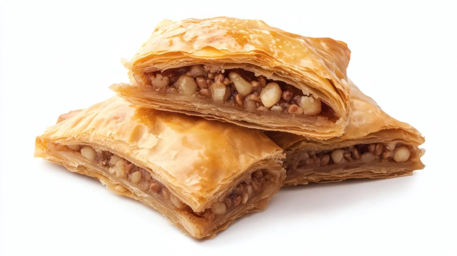 Exquisite Arabic Baklava on White Background — free download from Dotvec