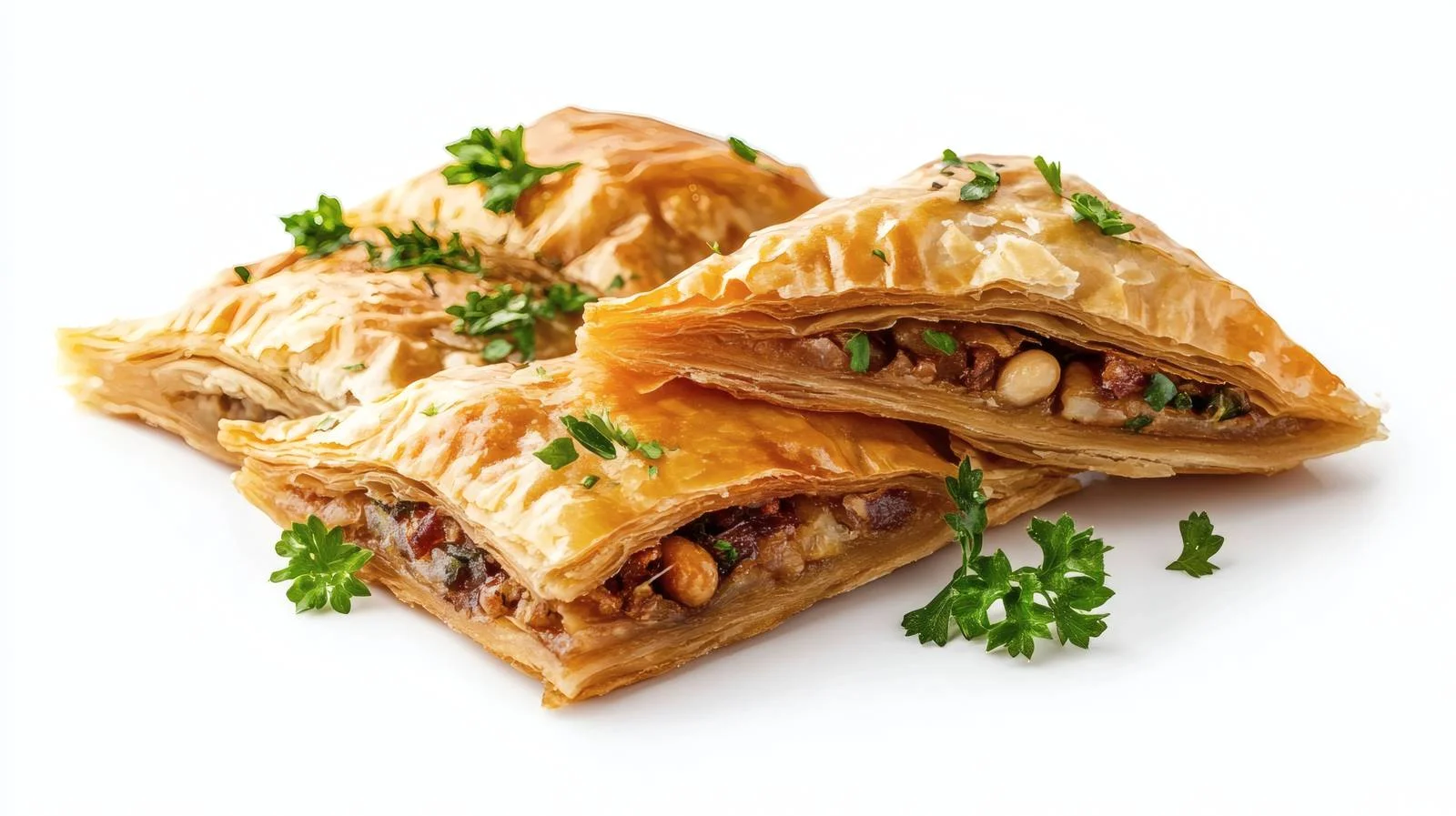 Exquisite Arabic Baklava on White Background — free download from Dotvec