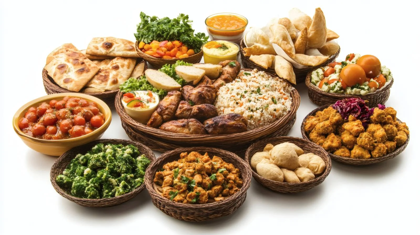 Exquisite Arabic and Middle Eastern Food Display — free download from Dotvec
