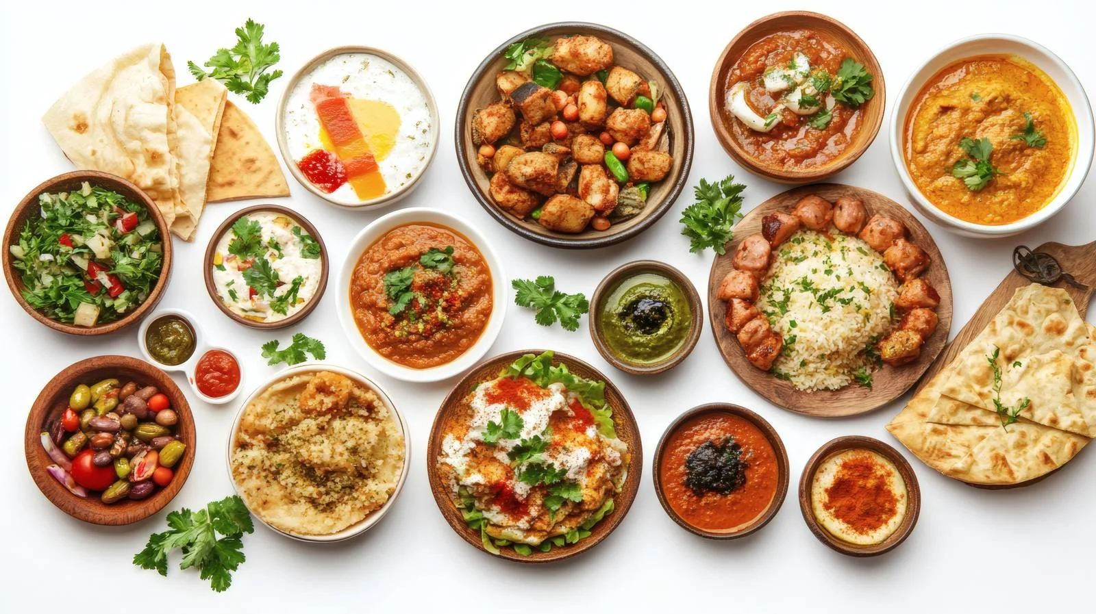 Exquisite Arabic & Middle Eastern Food Display — free download from Dotvec