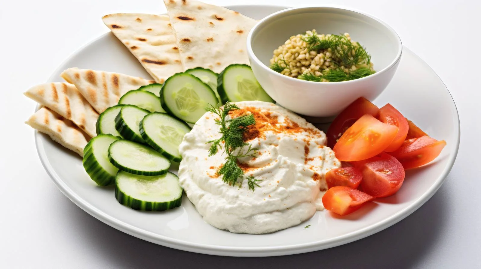 Traditional Arabic Breakfast Spread and Vegetables — free download from Dotvec