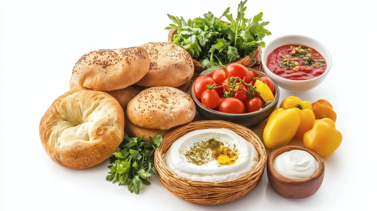 Savoring Traditional Arabic Breakfast Spread — free download from Dotvec