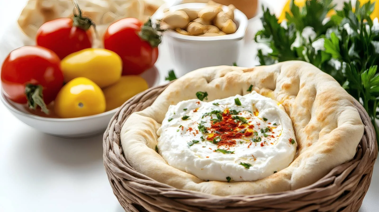 Savoring Arabic Breakfast Spread with Labneh — free download from Dotvec
