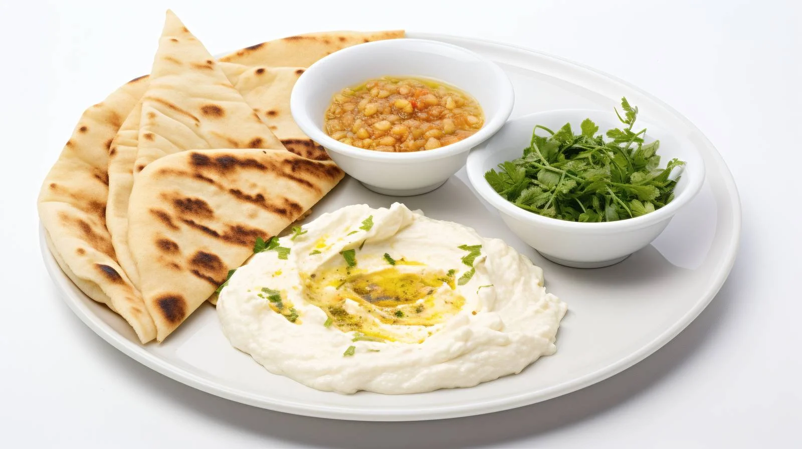 Traditional Arabic Breakfast Spread on White — free download from Dotvec