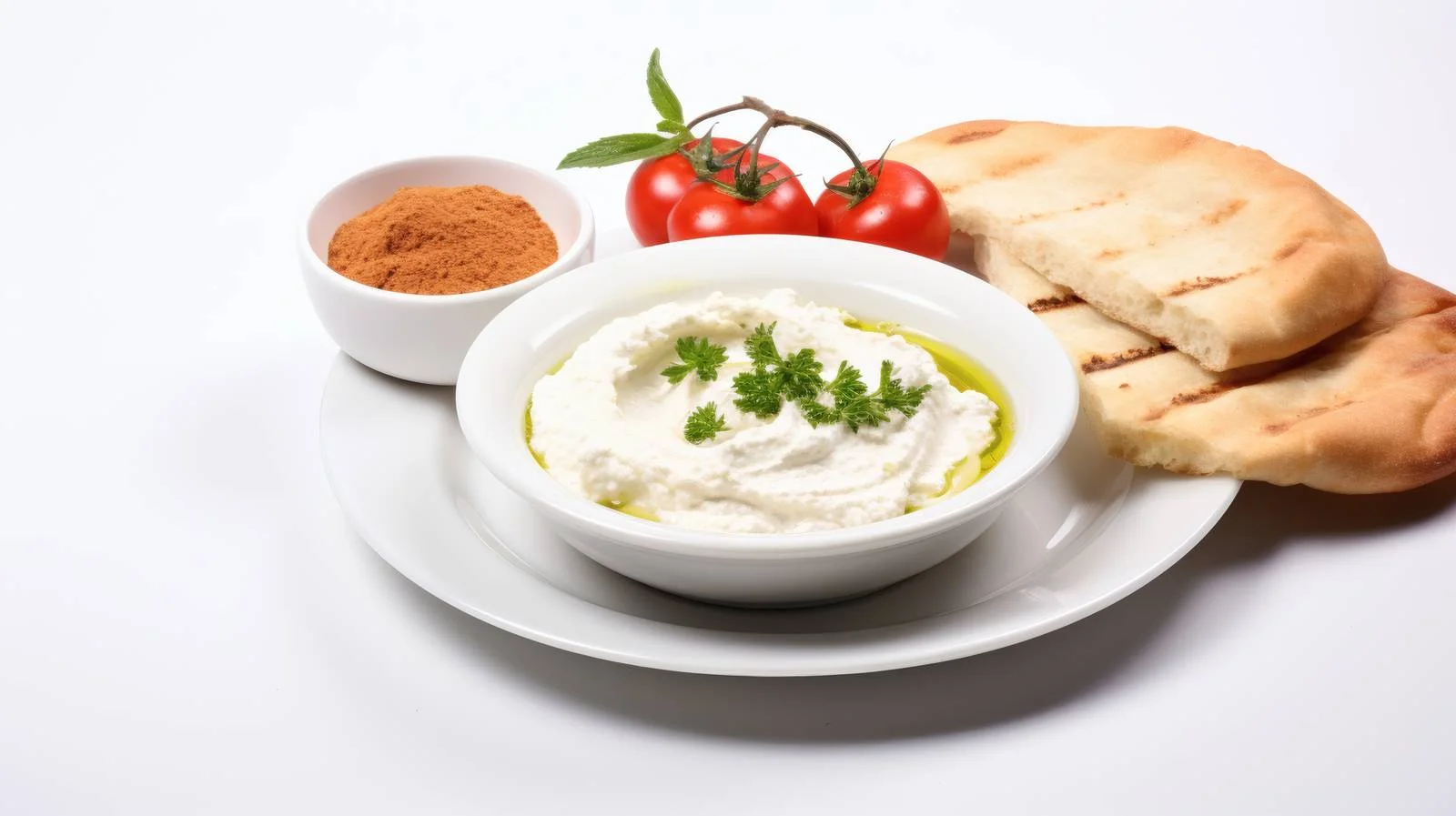 Traditional Arabic Breakfast Spread on White — free download from Dotvec