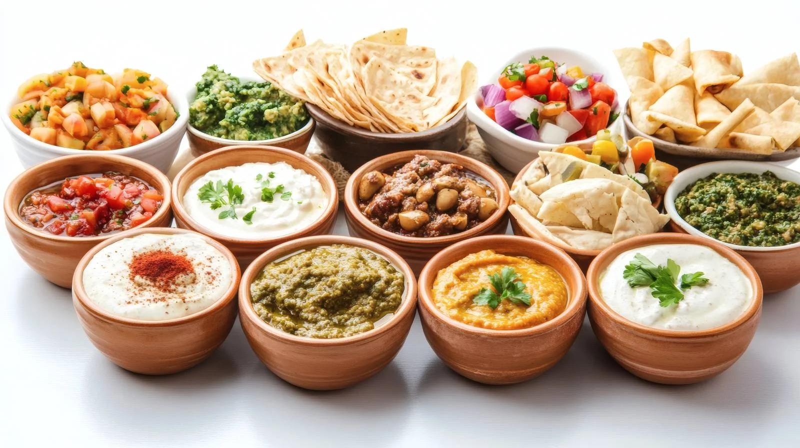 Gourmet Arabic Dips on White Background — free download from Dotvec