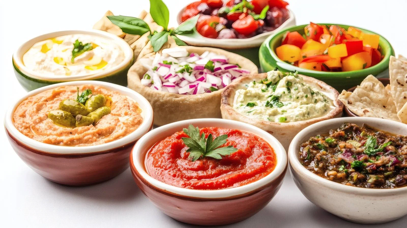 Traditional Arabic Breakfast Platter on White — free download from Dotvec