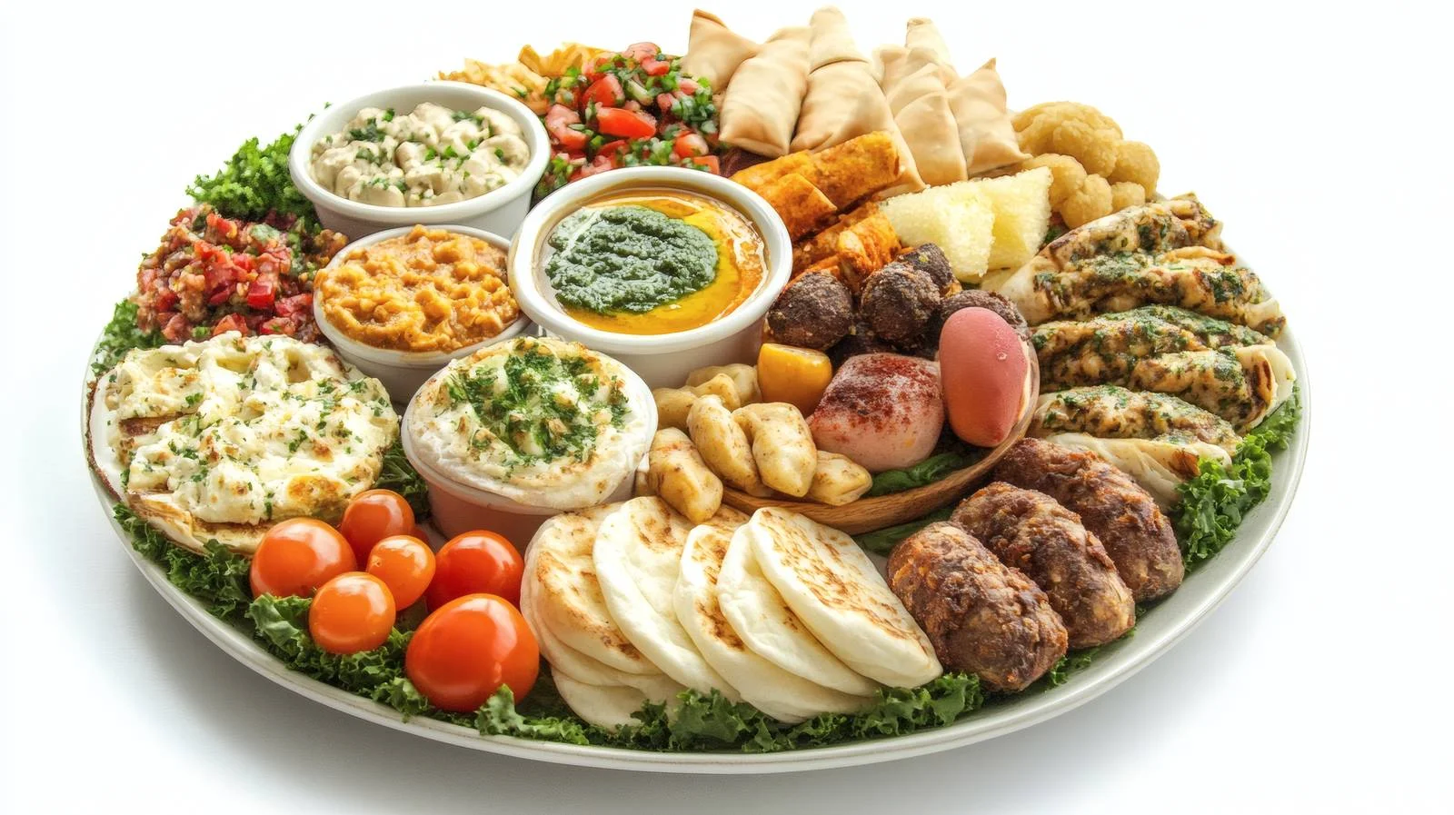 Exquisite Arabic Breakfast Platter on White Background — free download from Dotvec