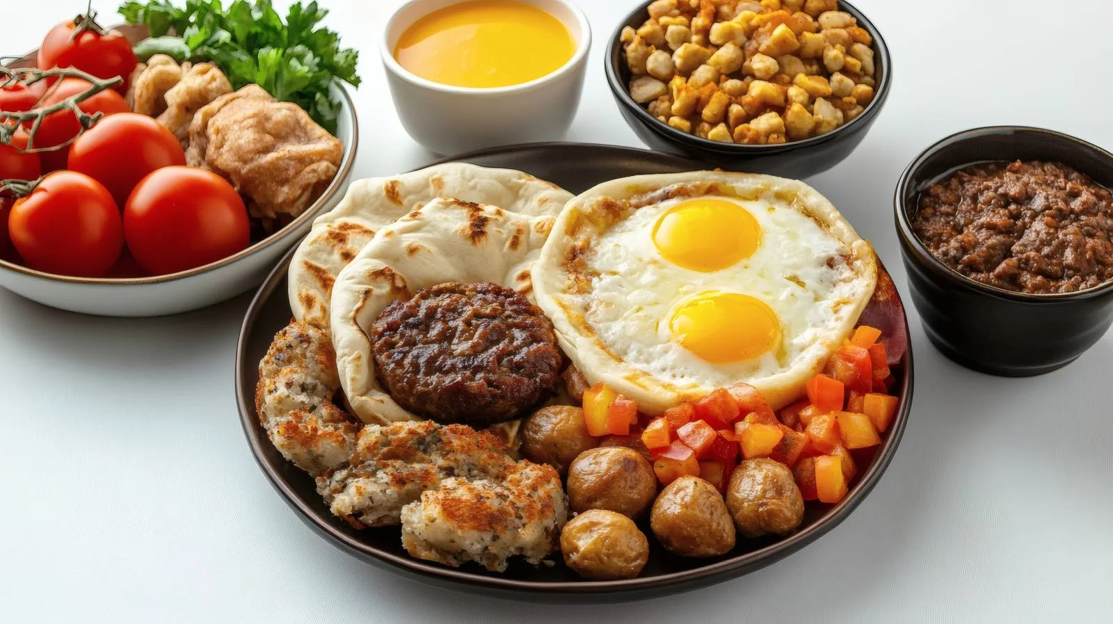 Traditional Arabic Breakfast with Foul Beans — free download from Dotvec
