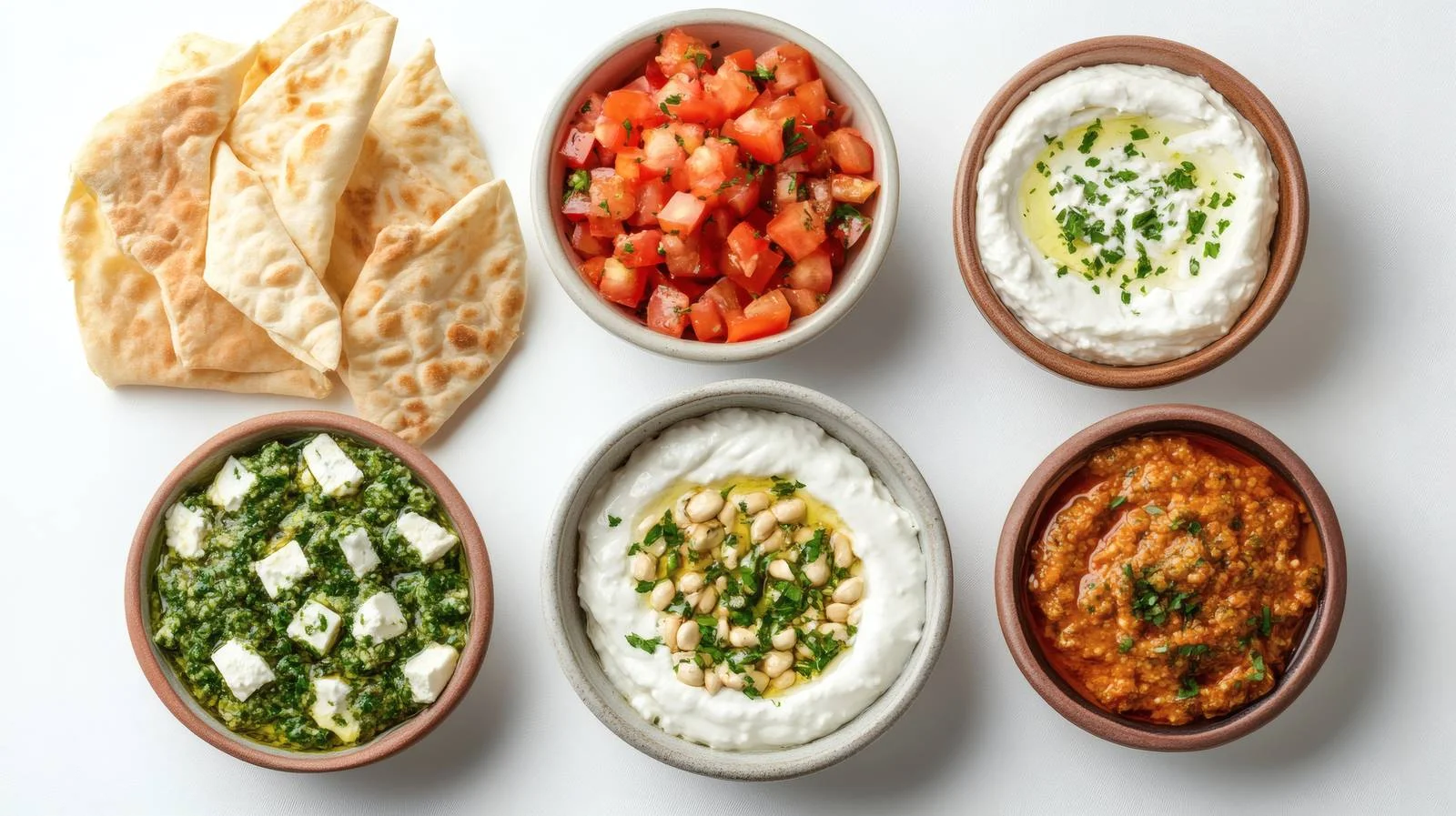 Exquisite Arabic Breakfast Spread with Dips — free download from Dotvec