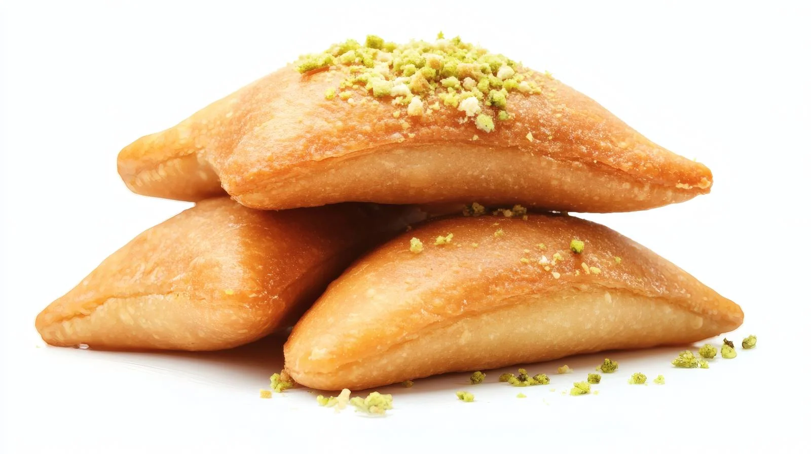 Delicious Arabic Qatayef Dessert on White — free download from Dotvec