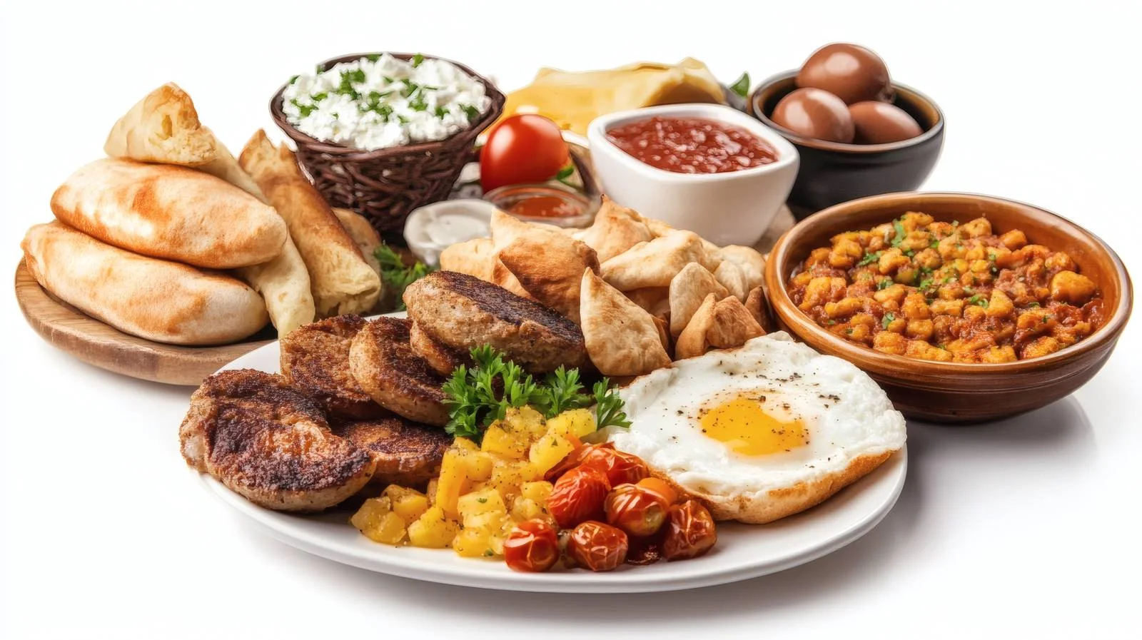 Authentic Arabic Breakfast with Foul Beans — free download from Dotvec