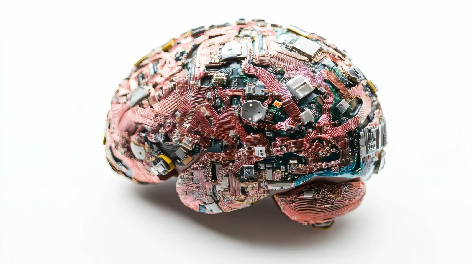 Brain model on white background concept — free download from Dotvec