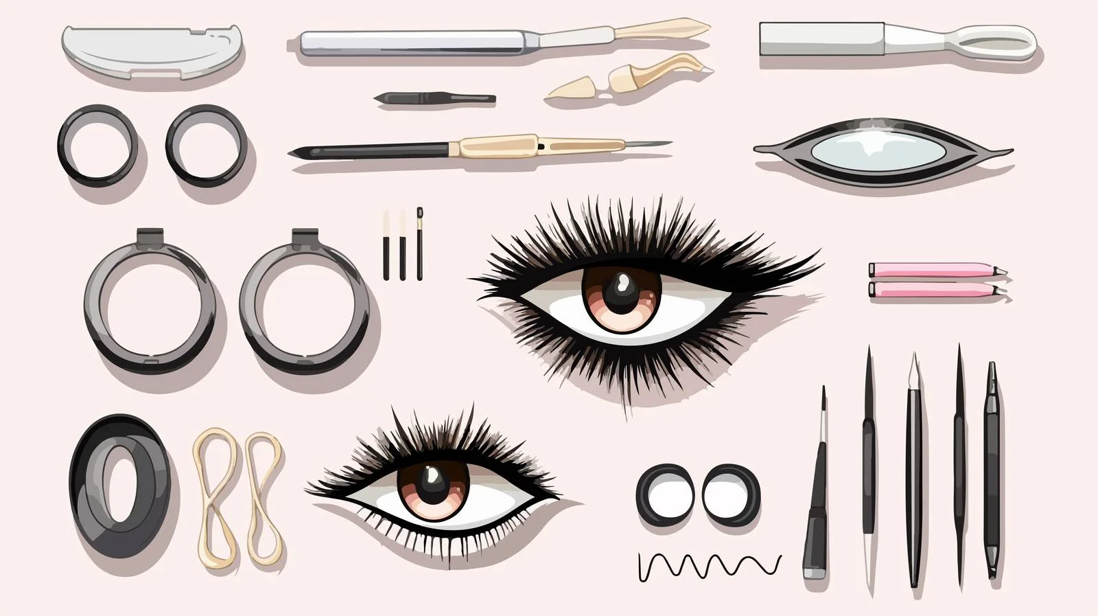 Professional Eyelash Extension Tool Set — free download from Dotvec