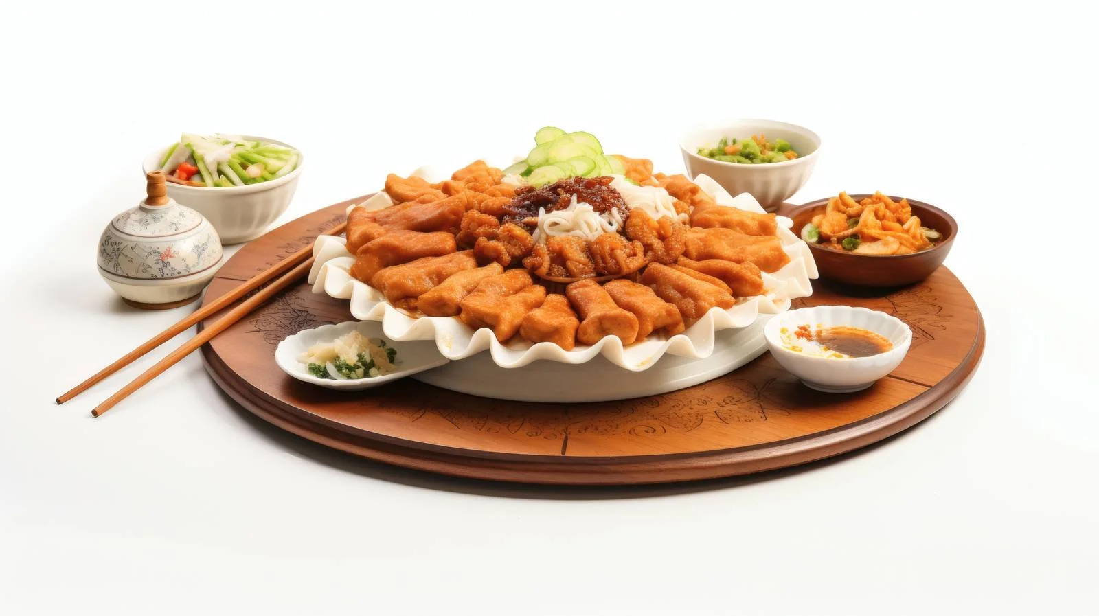 Authentic Asian Cuisine on White Background — free download from Dotvec