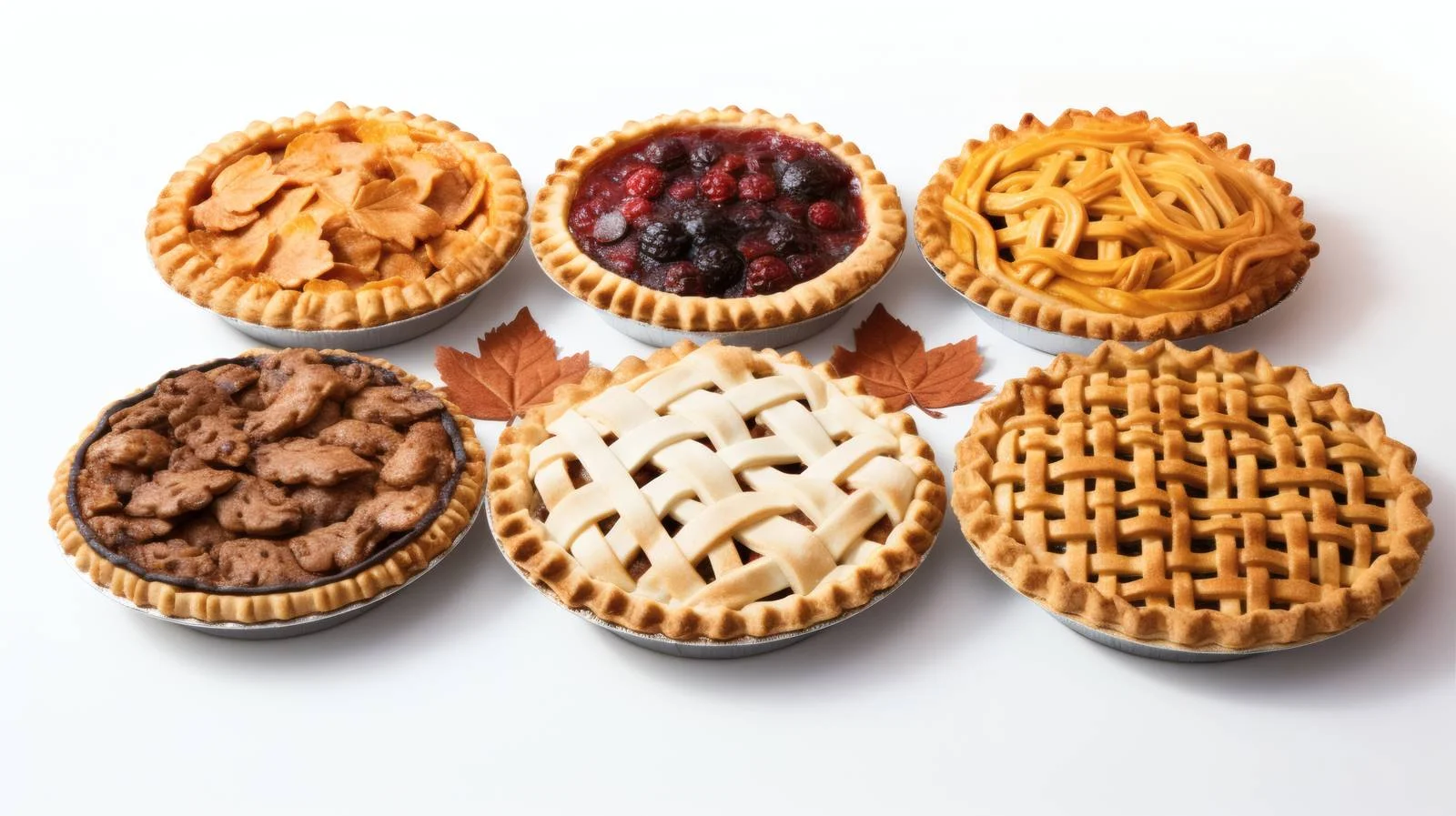 Collection of Autumn Pies on White Background — free download from Dotvec