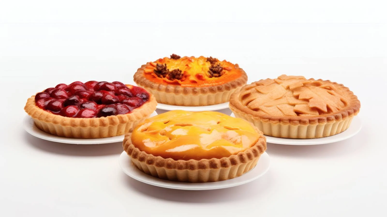 Variety of Autumn Pies on White — free download from Dotvec