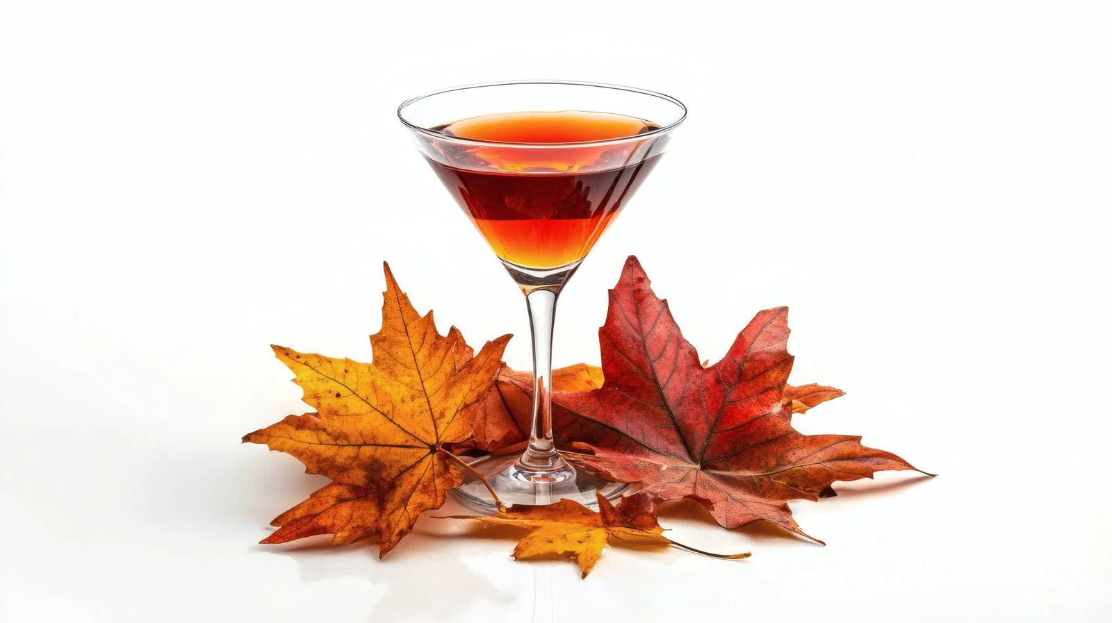 Elegant Autumn Martini Cocktail on White — free download from Dotvec