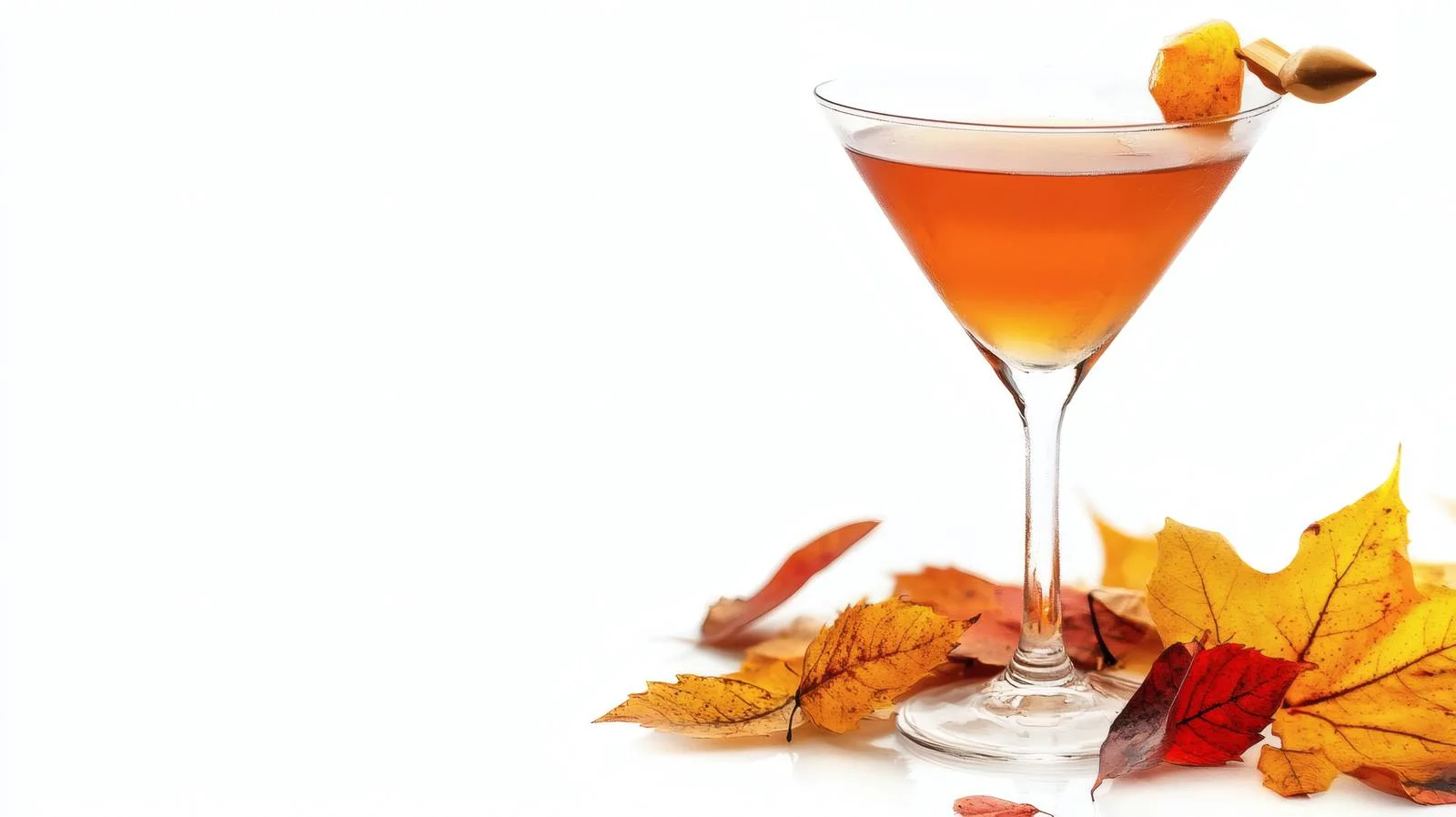 Elegant Autumn Martini on White Background — free download from Dotvec