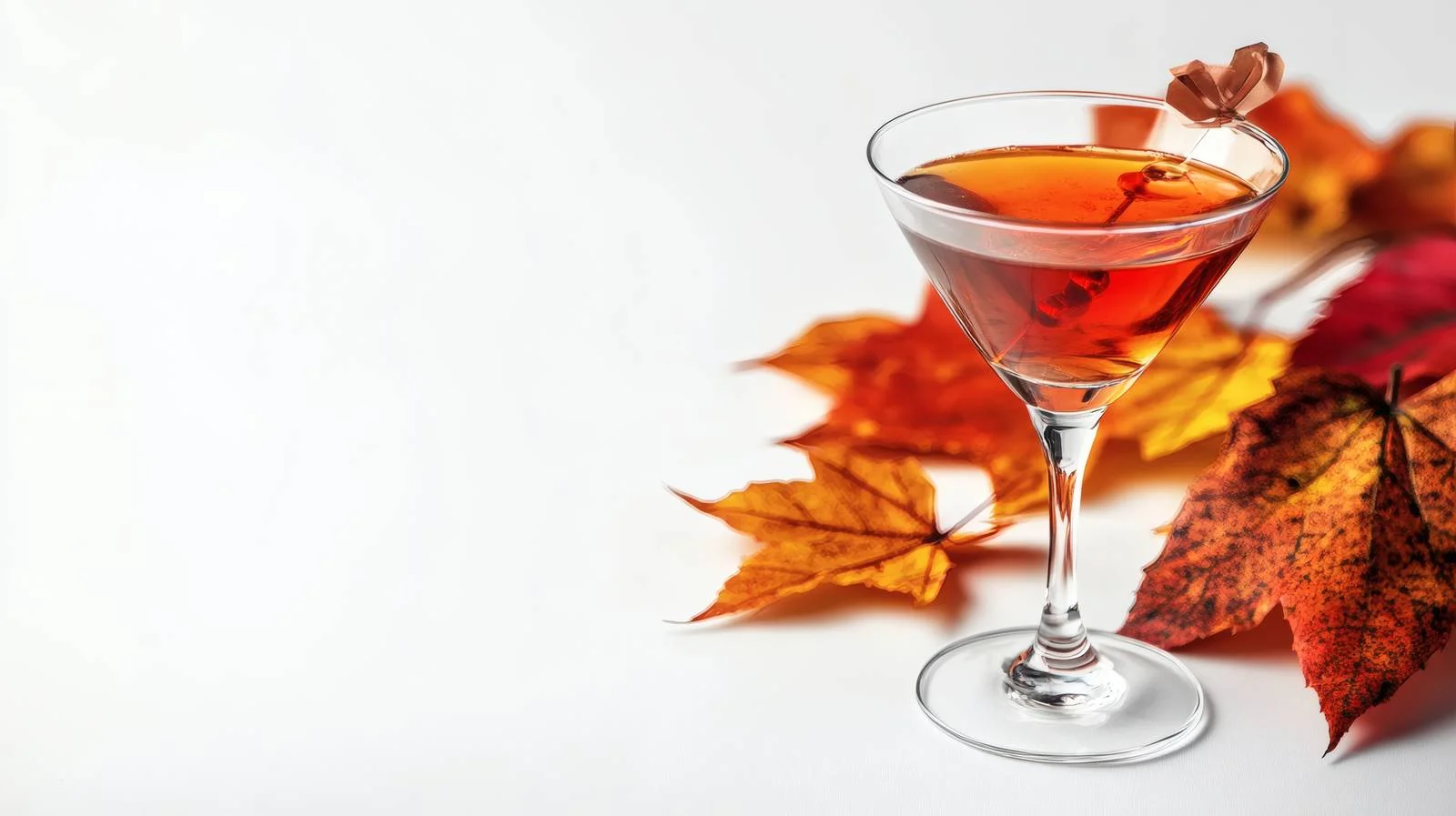 Elegant Autumn Martini Cocktail on White — free download from Dotvec