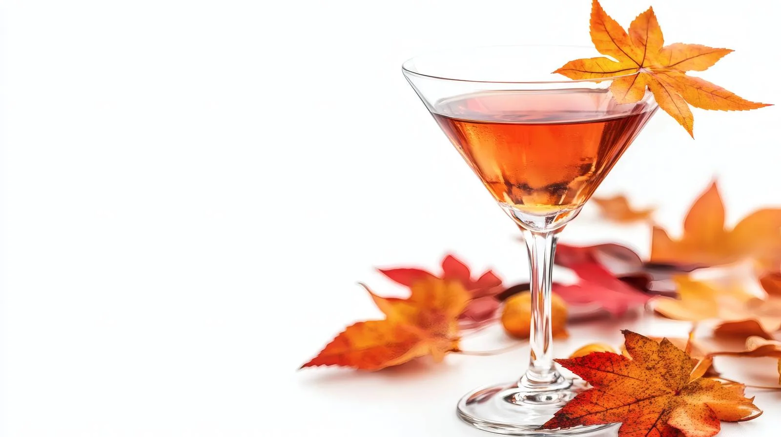Elegant Autumn Martini on White Background — free download from Dotvec