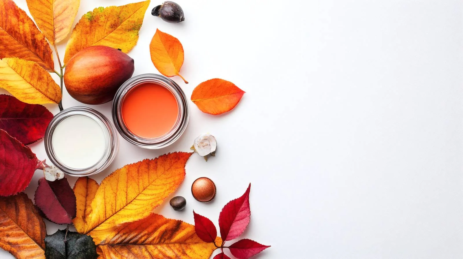 Autumn Skincare Cosmetics on White Background — free download from Dotvec