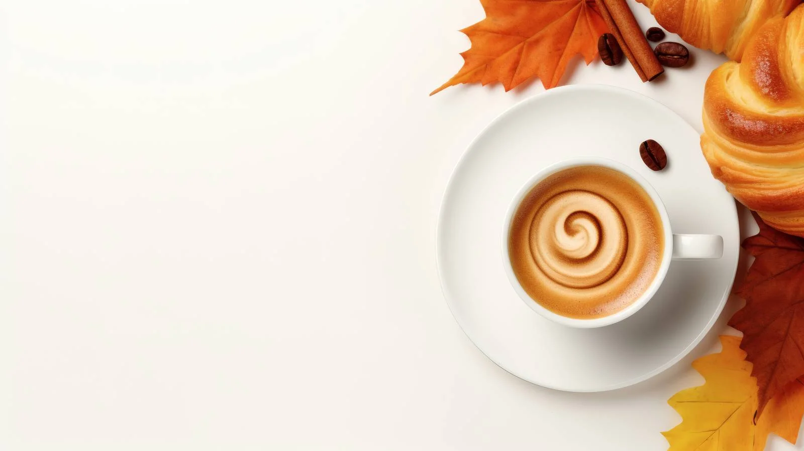Cozy Autumn Setting with Cinnamon Bun — free download from Dotvec