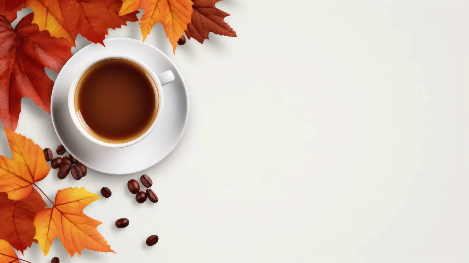 Rustic Autumn Scene with Coffee and Leaves — free download from Dotvec