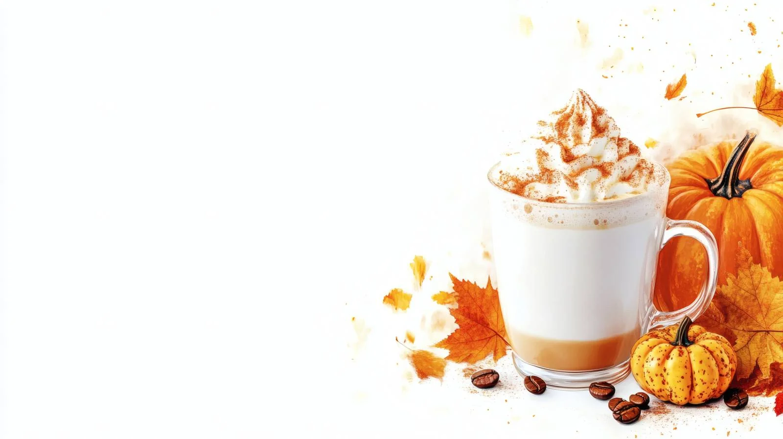 Cozy Autumn Scene with Pumpkin Spice Latte — free download from Dotvec