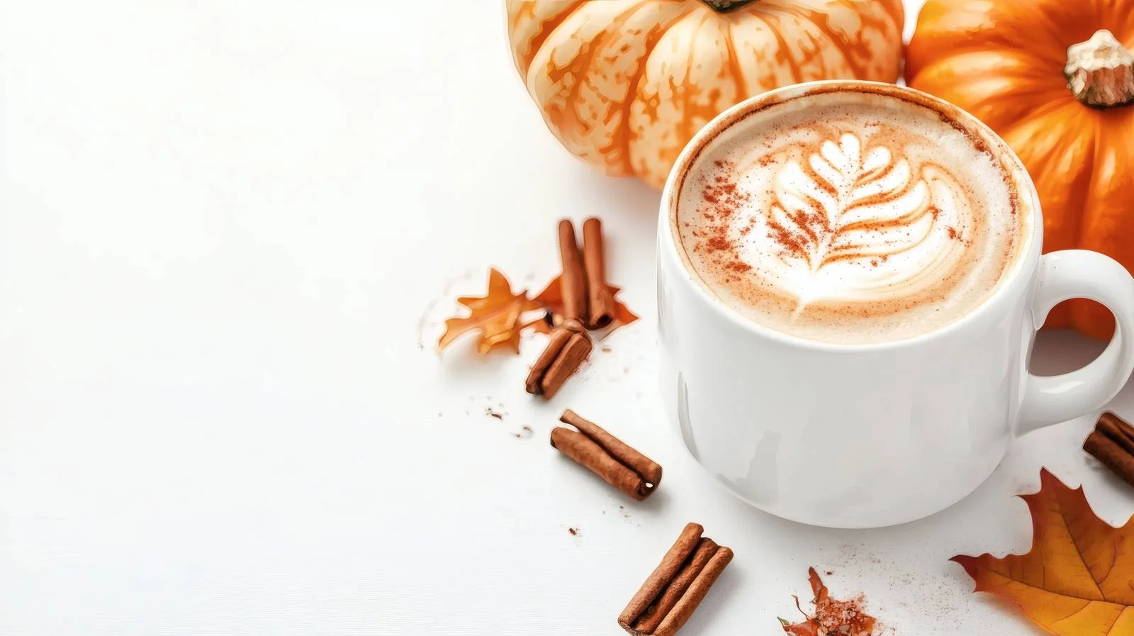 Cozy Autumn Scene with Pumpkin Spice Latte — free download from Dotvec