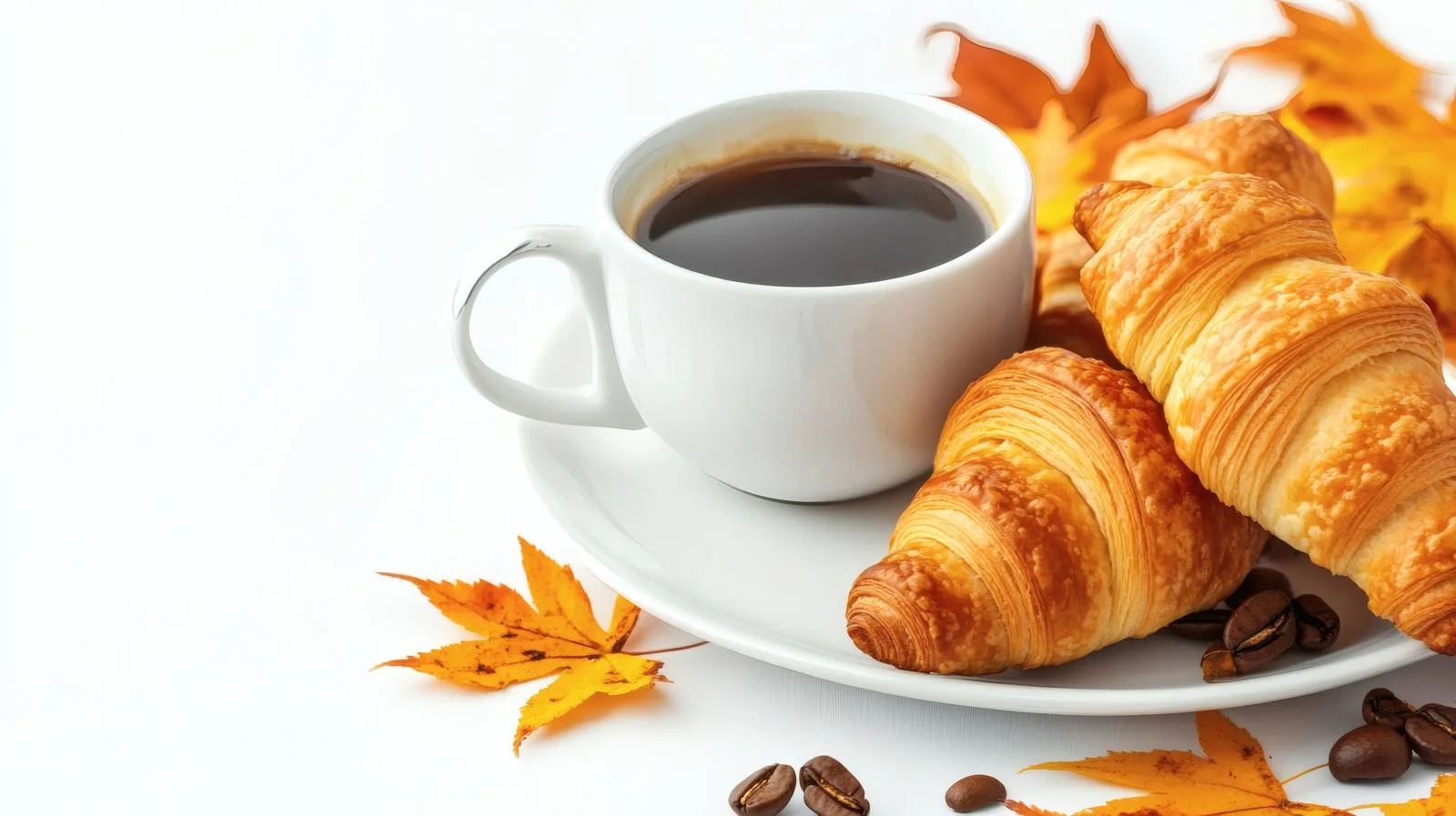 Autumn Delight: Coffee and Croissants — free download from Dotvec